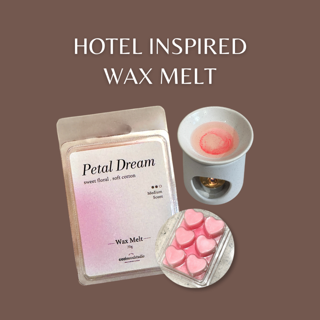 INS Hotel Inspired Wax Melt Petal Dream Handcrafted Candle Artisan Lilin Wangi Cozi Mood Studio 70g Handcrafted