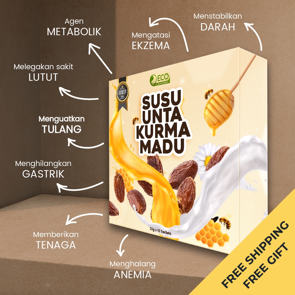 Susu Unta Kurma Madu | Bantu Menambah Tenaga & Menguatkan Tulang | Minuman Kesihatan Premium