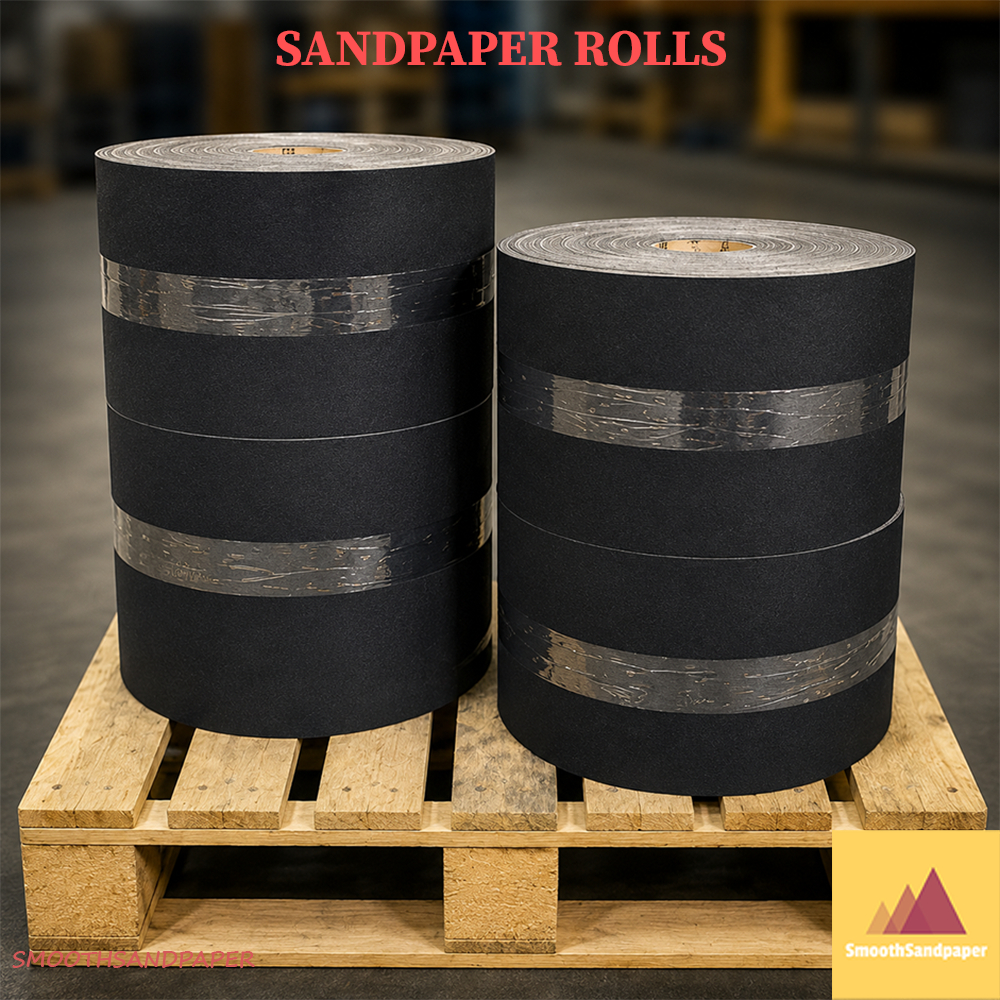 Black Sanding Roll Abrasive Paper P60-P320 Heavy Duty Tear Resistant for Aerospace Component Wood Floor Parquet Sanding image 4