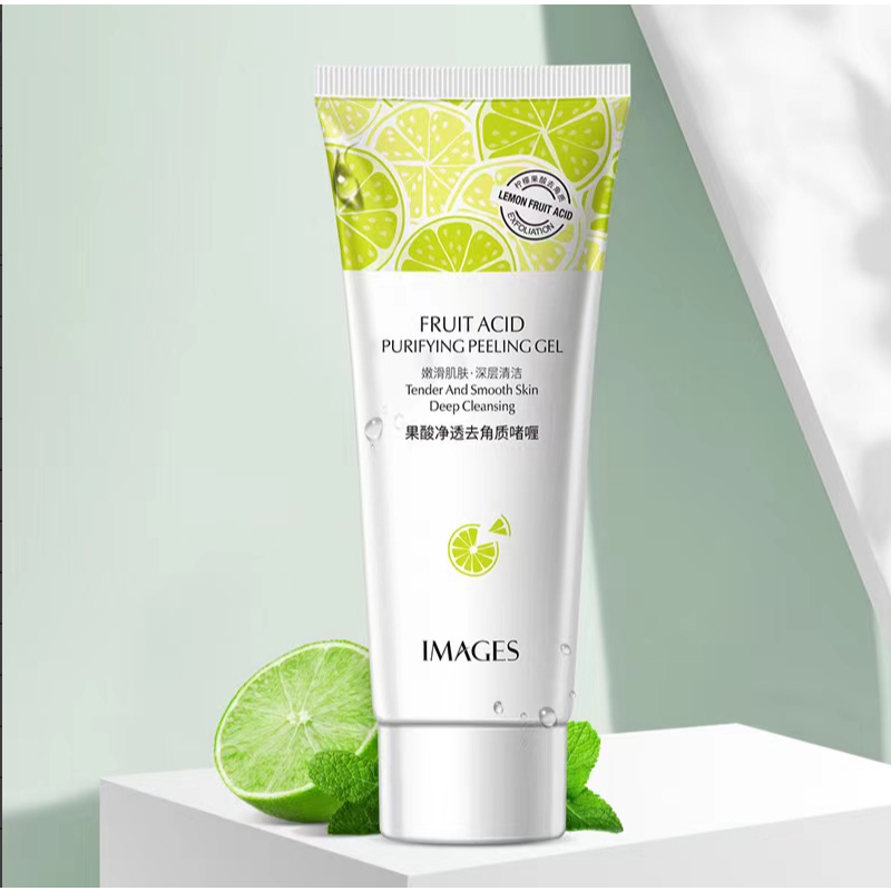 [2 in 1 set] IMAGES Fruit Acid Purifying Peeling Gel – Gentle Facial Exfoliating & Deep Cleansing Gel 80g