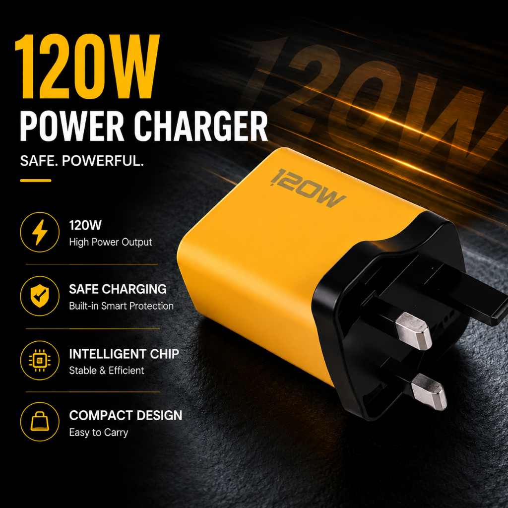 PD 120W QC3.0 4 Ports Wall Charger USB Type-C Phone Power Adapter For Mobile Phone PD USB Charger