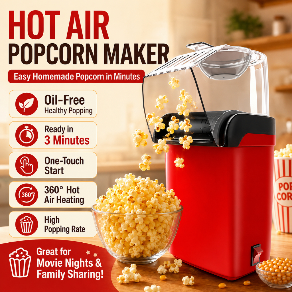 Household styled Electric Popcorn Maker Outdoor camping Mini Automatic Machine Portable Popcorn Maker/Easy to carry
