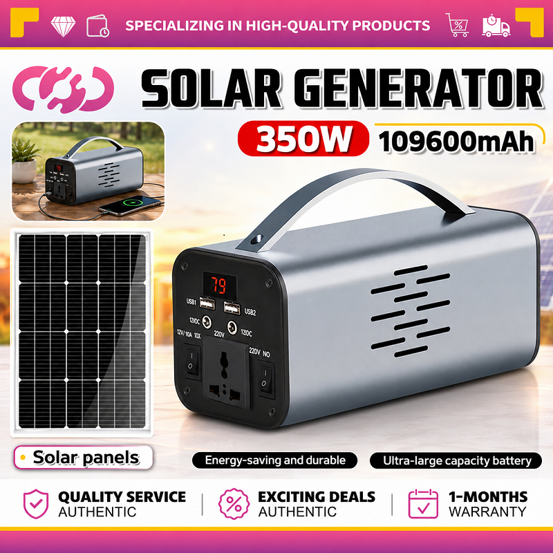 109600mAh Outdoor Power Pack 350W Portable Power Station Emergency Backup Power Camping Generator Solar Generator