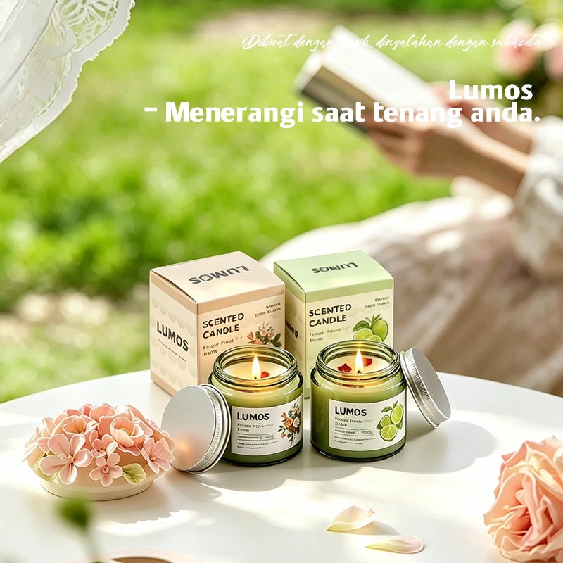 LUMOS（ Flash Sale ）scented candle Lilin Aroma selesa kehidupan Keselamatan Rumah Pejabat Hadiah gift
