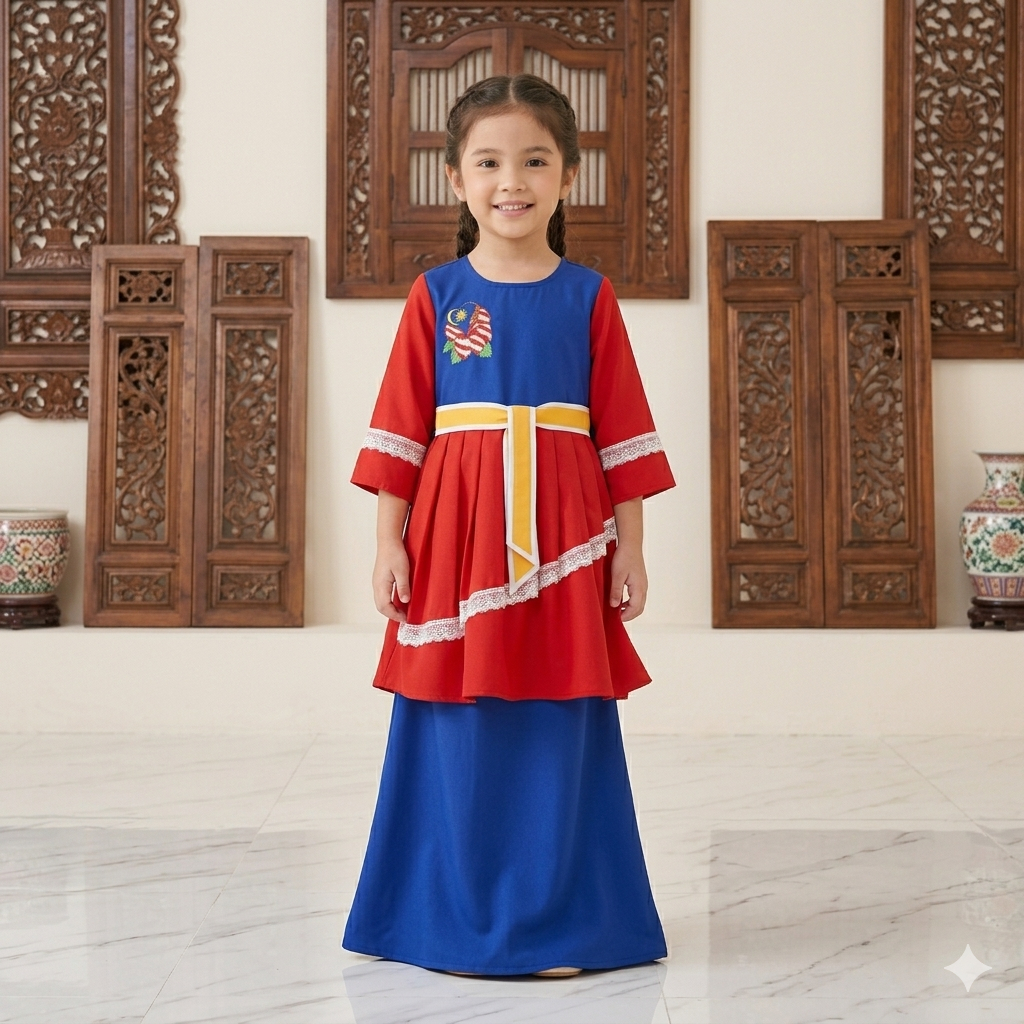 Baju Merdeka Budak Exclusive Design Premium Como Creap Traditional Wear For Kids