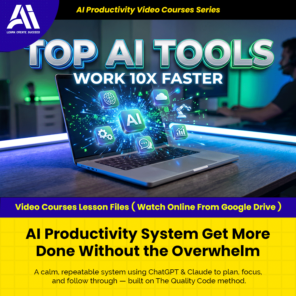 Learn Ai Courses - AI Productivity System Get More Done Without the Overwhelm | Ai Productivity Video Lesson