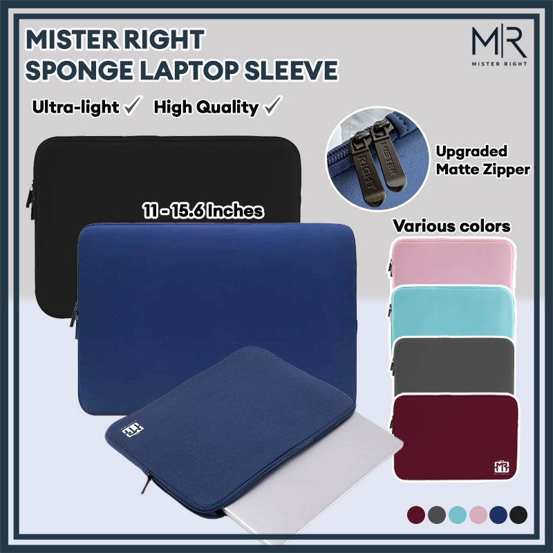 (11-15.6inci)MR Sponge Laptop Sleeve Bag Laptop Beg Cable Bag Waterproof Laptop bag Sleeve Notebook Cover Protective 电脑包