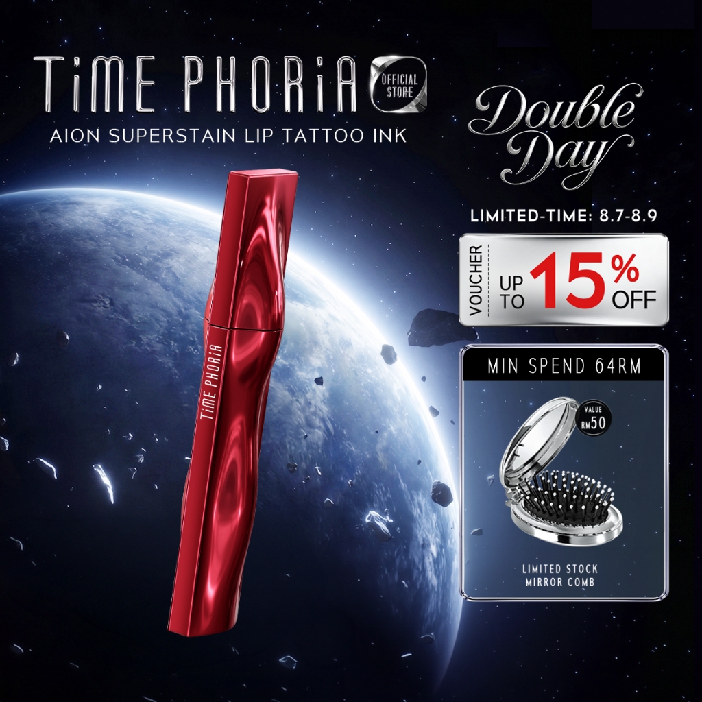 TIMEPHORIA - Aion Superstain Lip Tattoo Ink Liptint Glossy Waterproof 24H Tattoo-Like Longwear Non-Drying