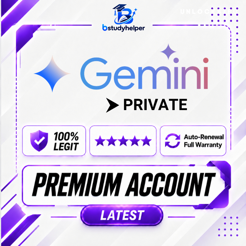 Gemini Google AI Pro Shared | AI Assistant Premium Access | Research & Productivity Tool | Instant Access