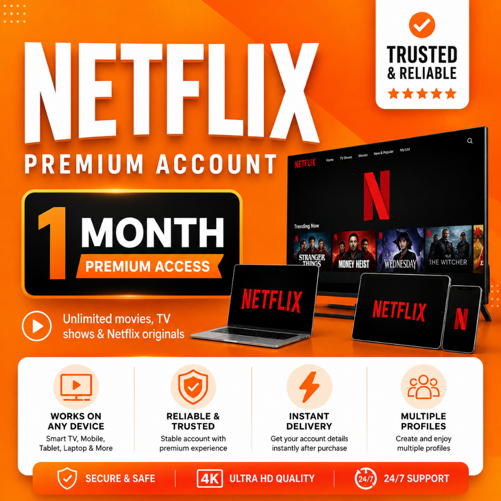 ⭐ NETFLIX ACCOUNT PREMIUM | STABLE LOGIN | PHONE • TABLET • PC • TV | 1 DEVICE