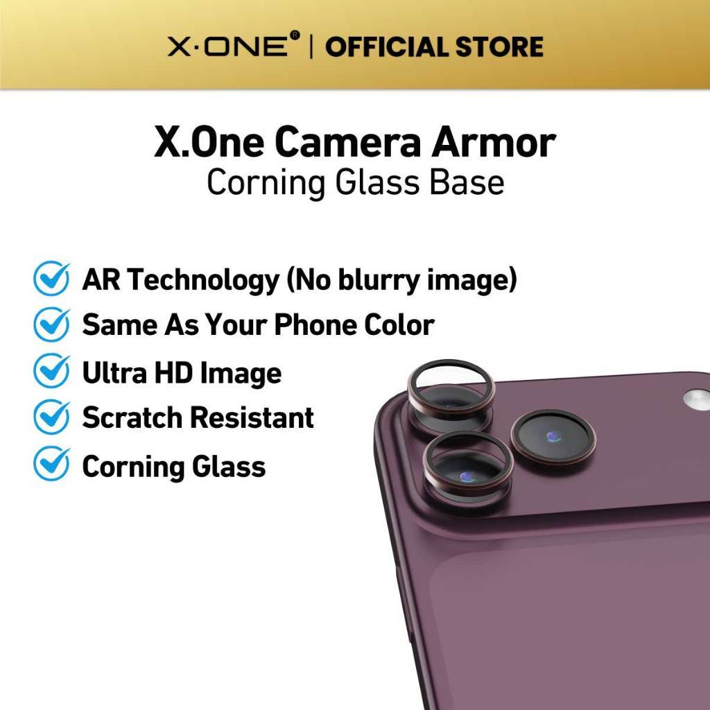 【Ship from KL】X.One Camera Armor for iPhone 18 Pro Max/17 Pro Max Corning Glass with Sapphire Coated Camera Lens Protect