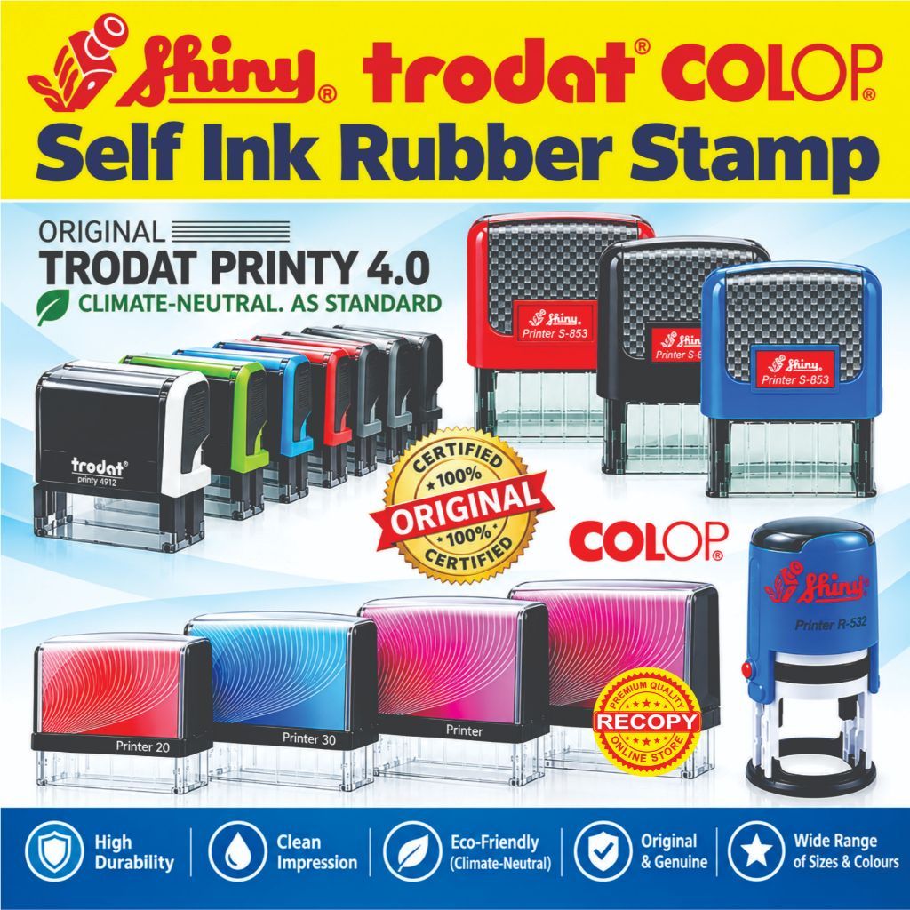SHIP SAME DAY | COLOP Printer Rubber Stamp | TRODAT Printy Rubber Stamp | Shiny Printer Rubber Stamp