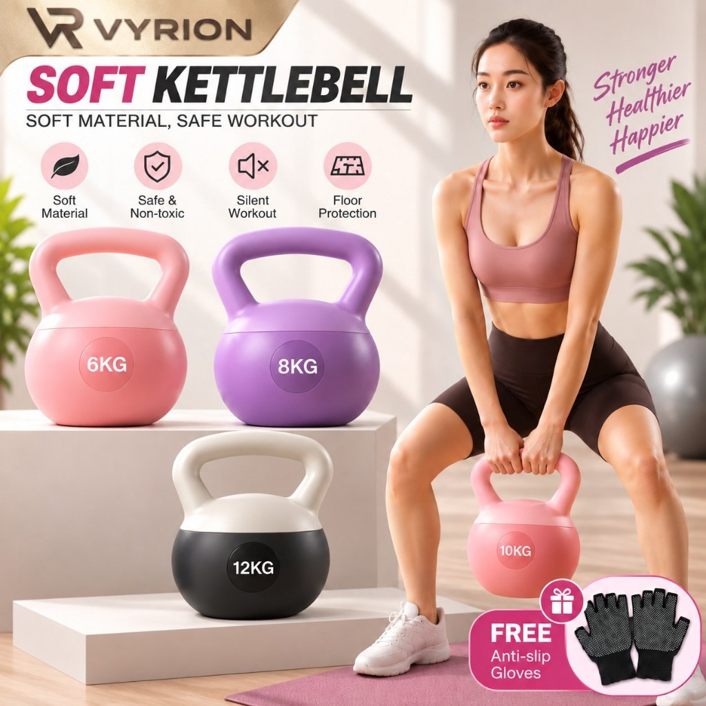 【Free glove】Soft Kettlebell 2KG-12KG High Security Soft Shell PVC Home Workout Fitness Equipment Membentuk Peralatan
