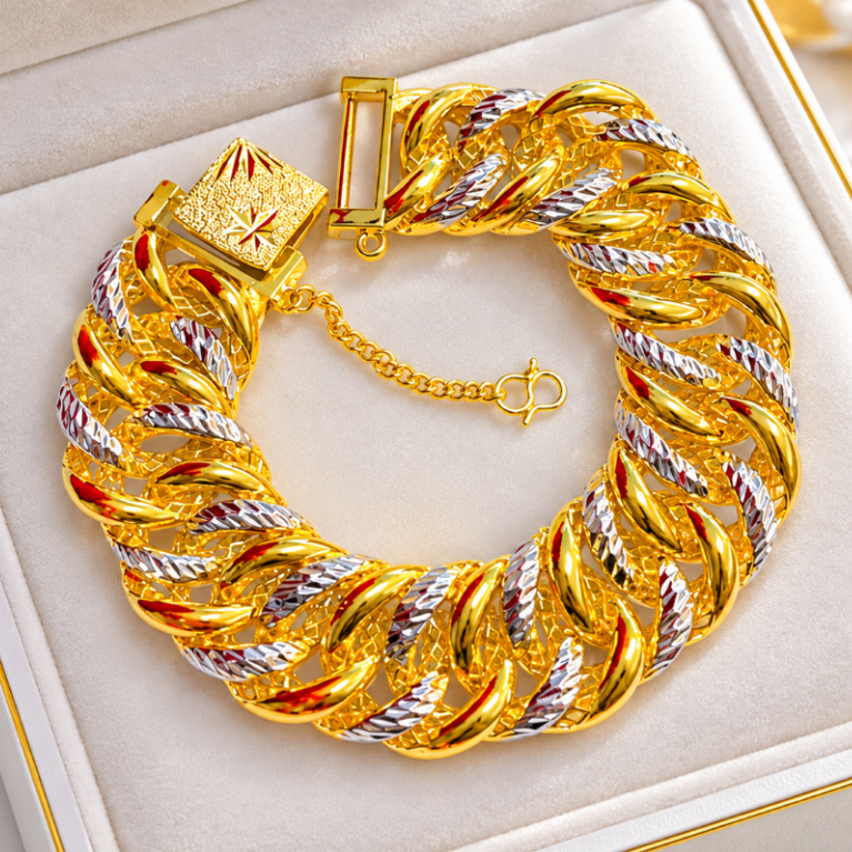 Gelang Tangan Lipan Adira 2CM | Cop 916 | Gelang Emas Wanita Persis Macam Ori | Women Bracelet