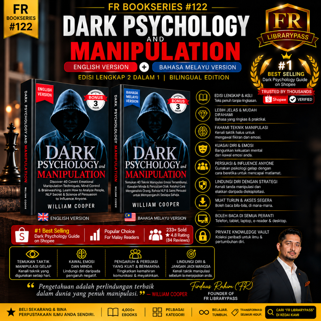 FR BookSeries #122 | Dark Psychology and Manipulation by William Cooper | Manipulasi, Psikologi & Tingkah Laku | BM + En