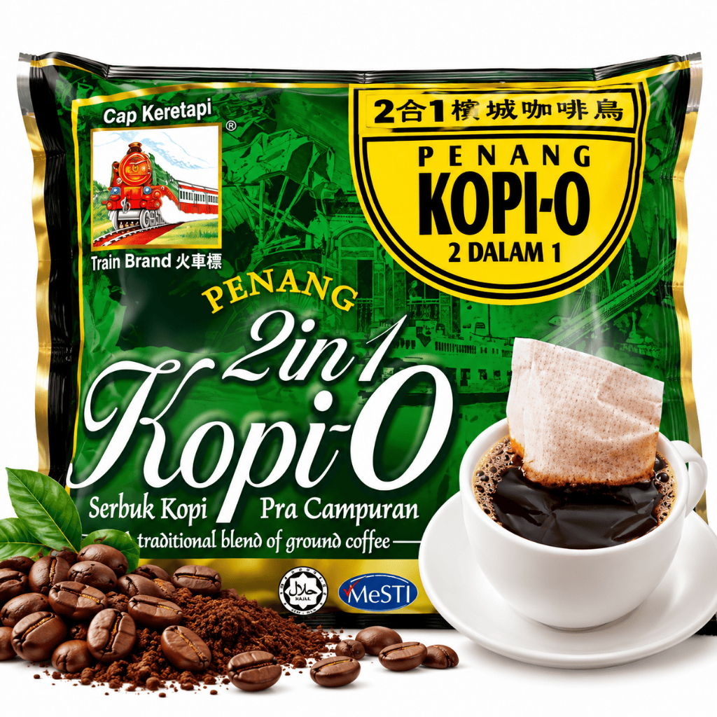 Penang Kopi-O 2 Dalam 1 | Serbuk Kopi Pra Campuran | Kopi Tradisional Penang