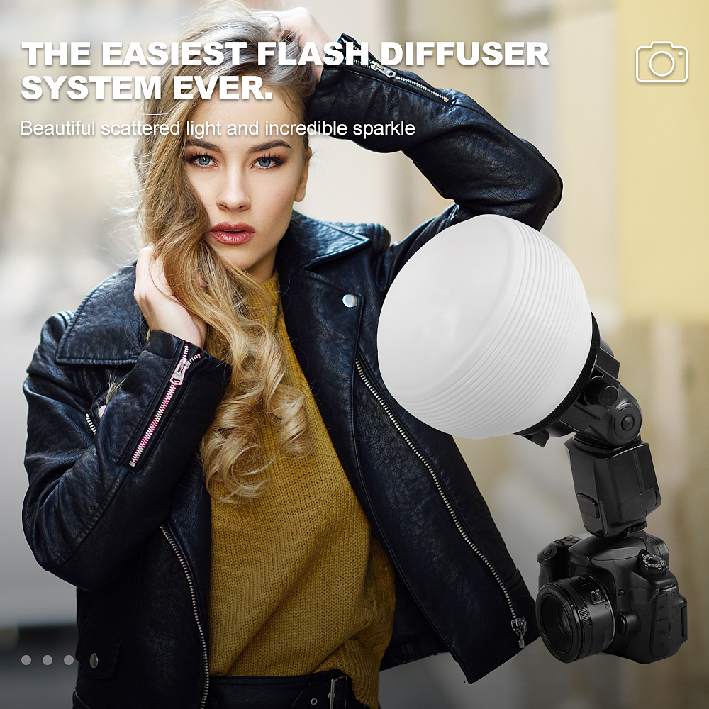GS Professional Quick Release Light Dome Modifier with Grid