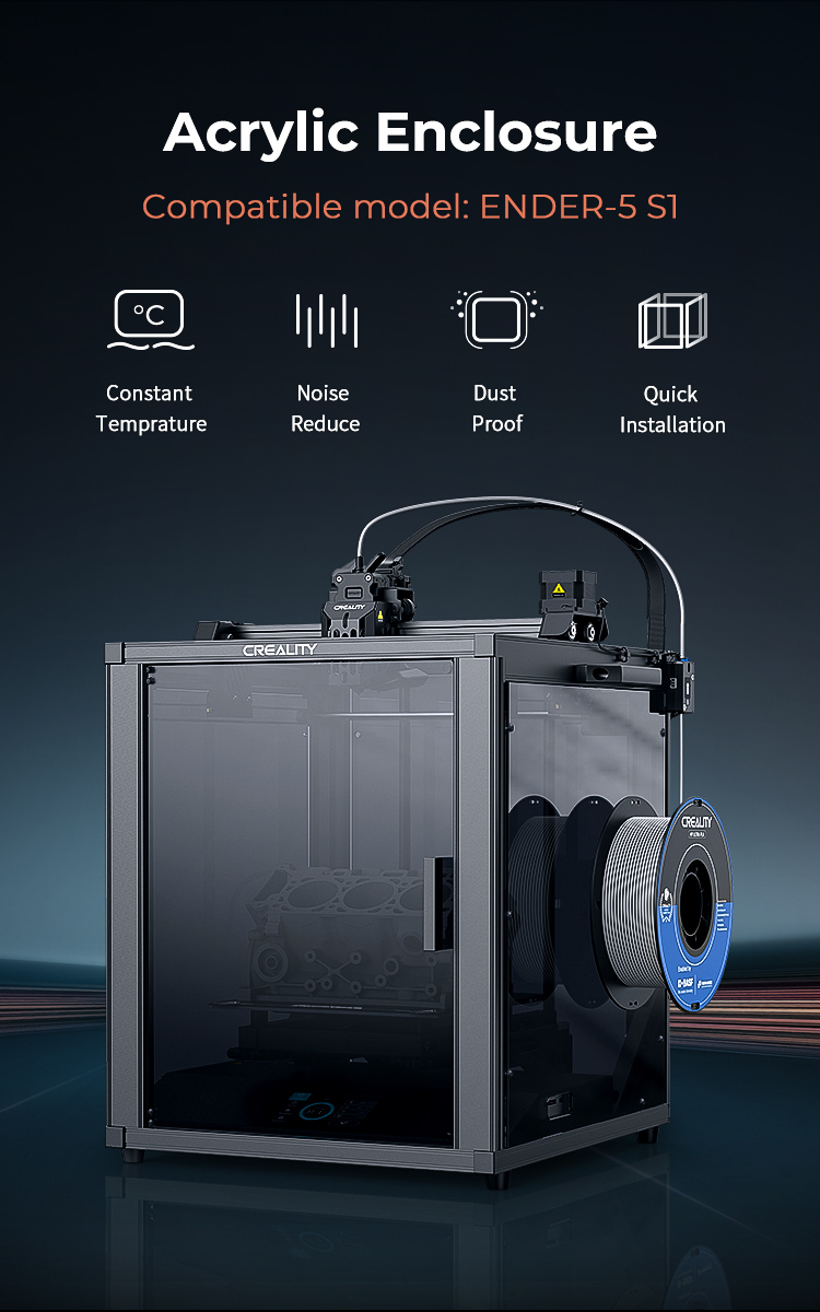 Creality acrylic enclosure for ender-5 s1 3d printer | ender 5 s1 enclosure