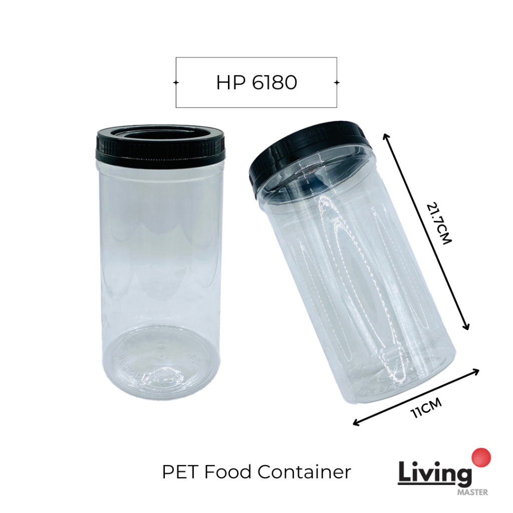 Food Container PET Food Storage PET Cookie Jar Plastic Container