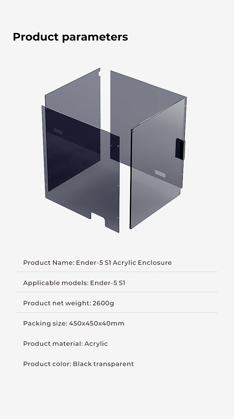 Creality acrylic enclosure for ender-5 s1 3d printer | ender 5 s1 enclosure