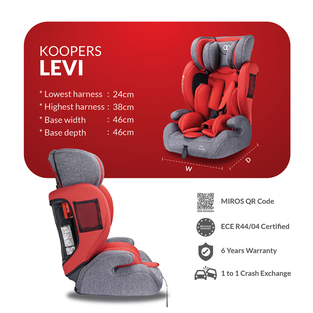 Koopers Levi Baby Car Seat | ECE R44/04 Approved - Koopers