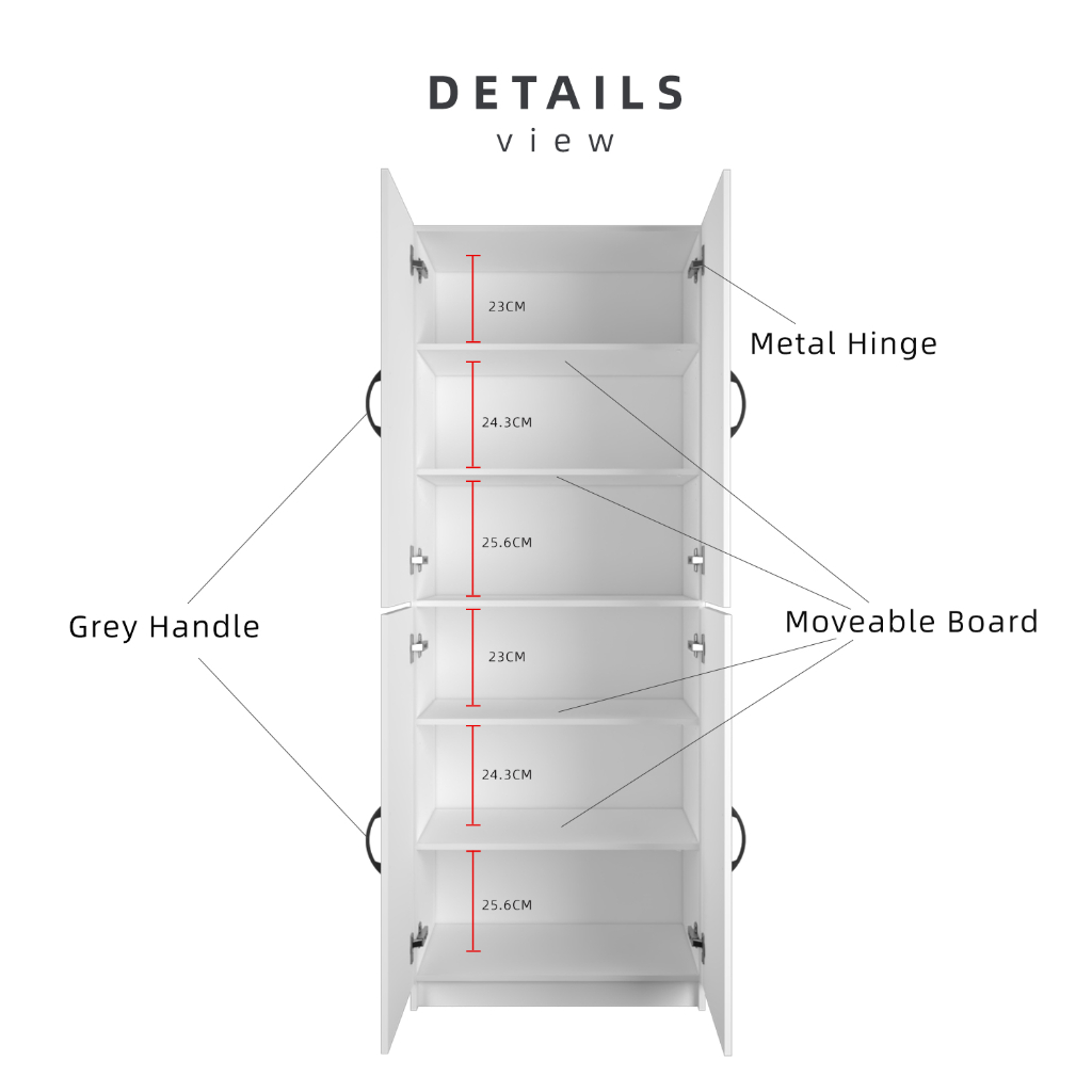 KitchenZ Multifunctional storage with door shelf Shoe