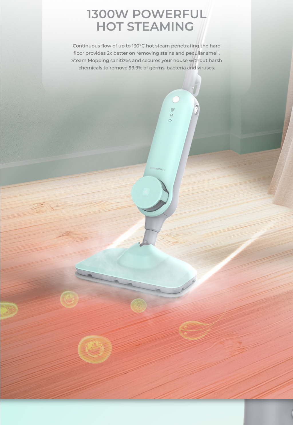 PERYSMITH ELECTRIC STEAM MOP CLEANPRO SERIES M1 PerySmith Malaysia