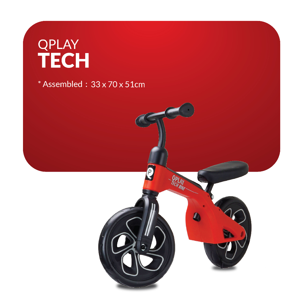 Bicicleta sin pedales QPlay Tech Balance, asiento ajustable - Amatriuska