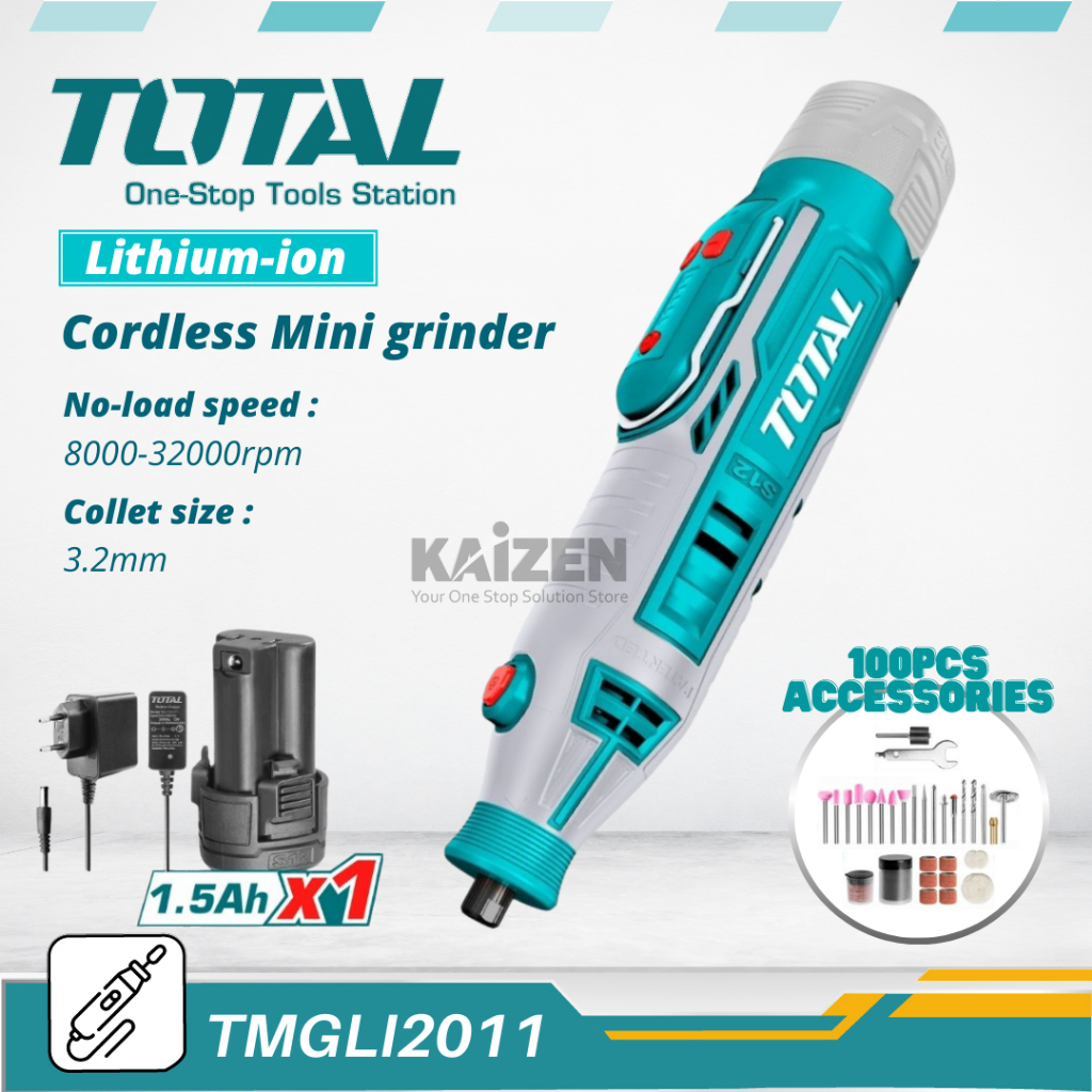 TOTAL TMGLI12011 Cordless Liion Mini Grinder 12V