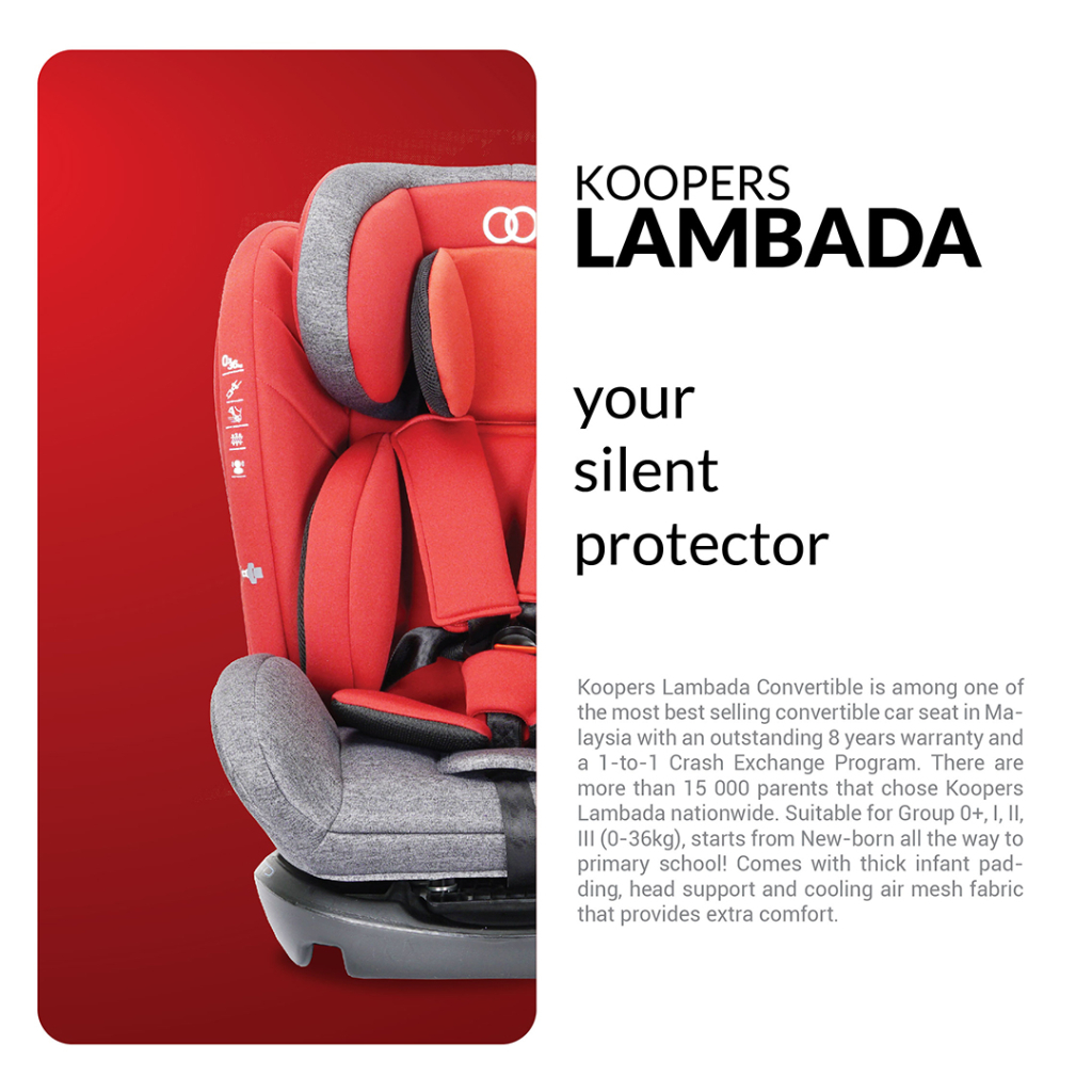 Koopers Lambada Baby Car Seat ECE R44 04 Approved Koopers