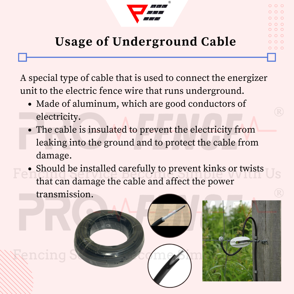 ProFence Electric Fence Underground Cable (50M 1.6MM Single Thread) High Voltage Insulated Cable Pagar Elektrik Maxson