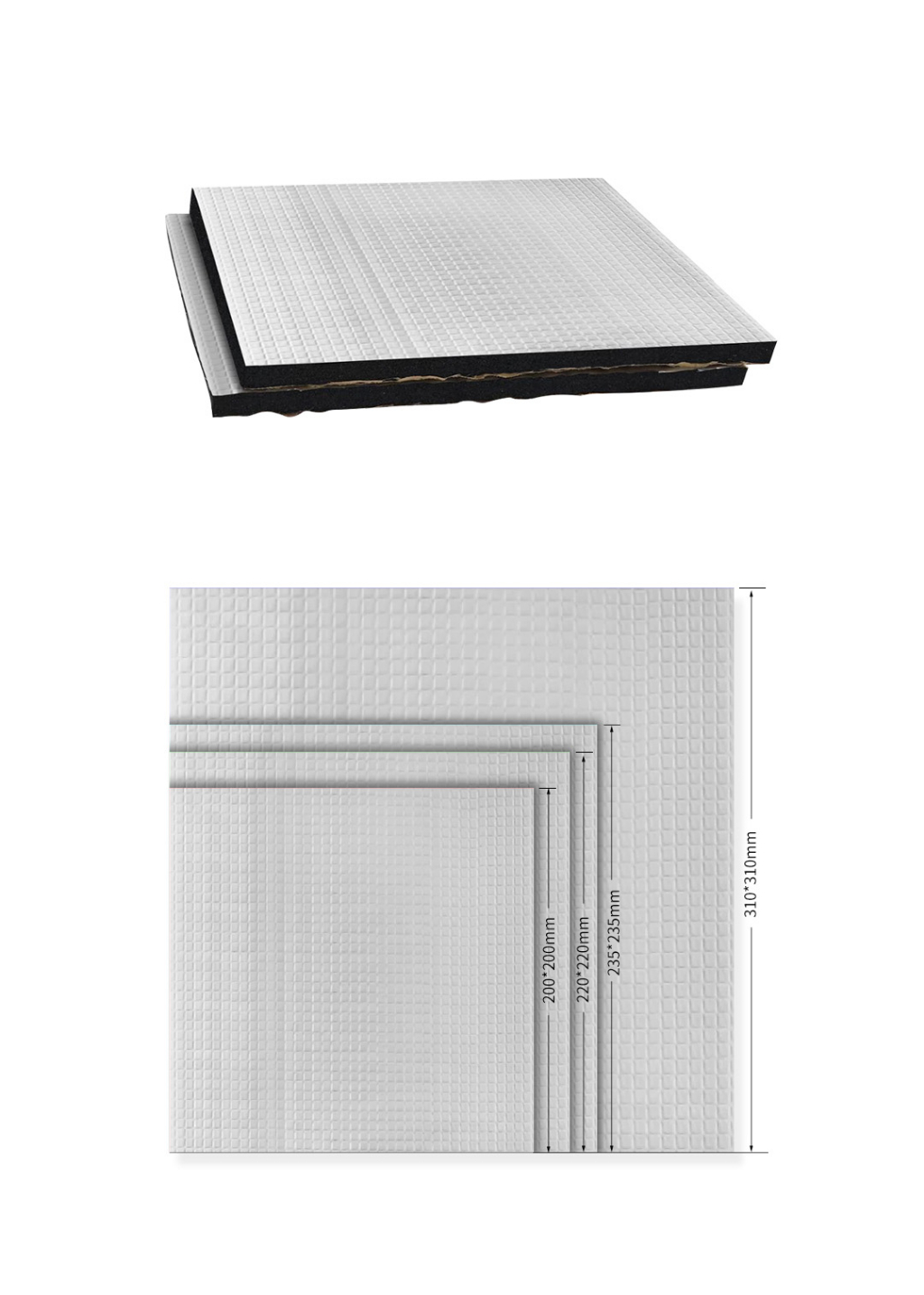 Heated bed insulation cotton insulation cotton platform aluminum foil self-adhesive soundproof pad tape for 3d printer