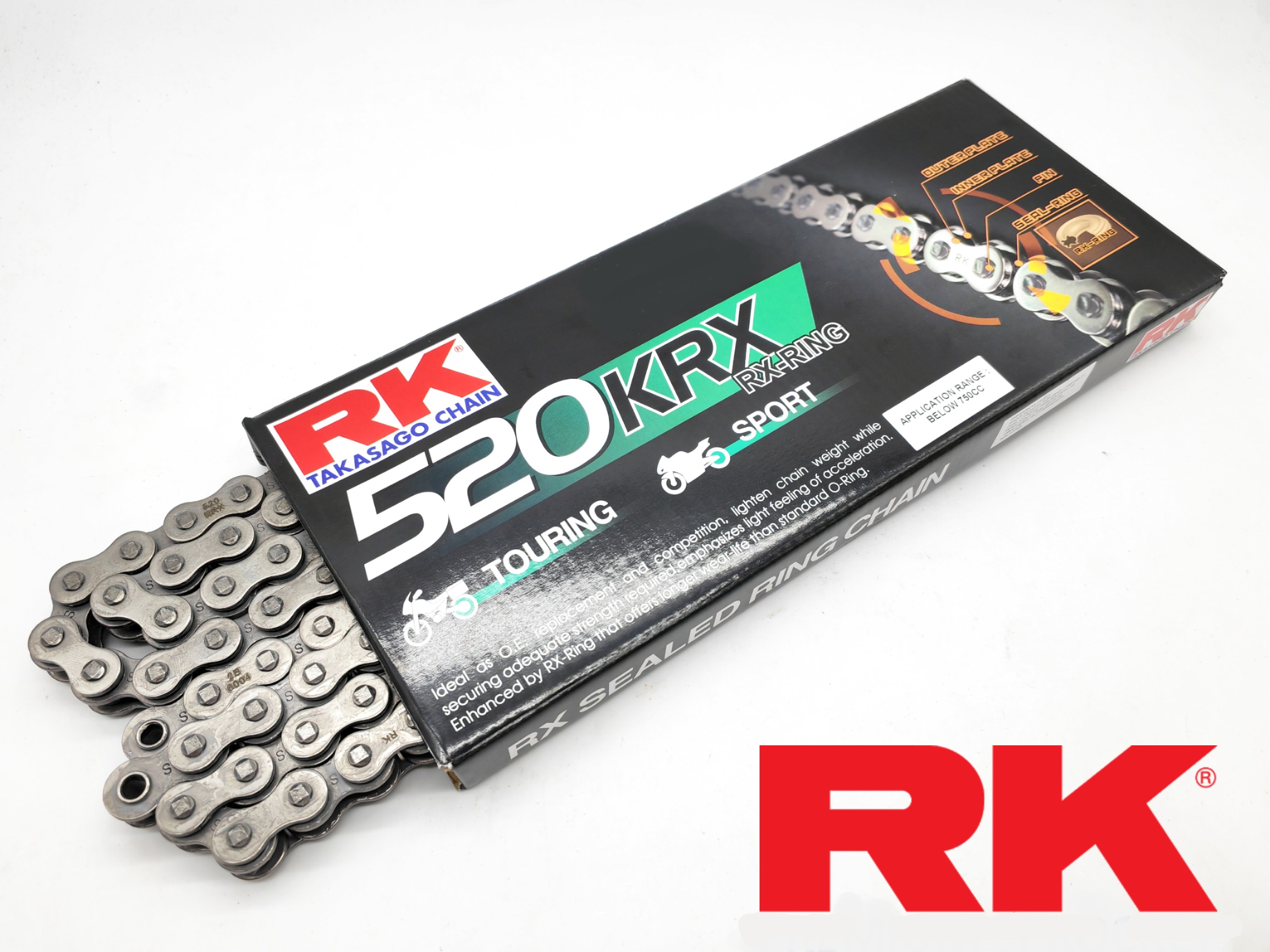 RK Sprocket Set Honda NC700 RK 520 KRX X-Ring Rivet Black / Gold