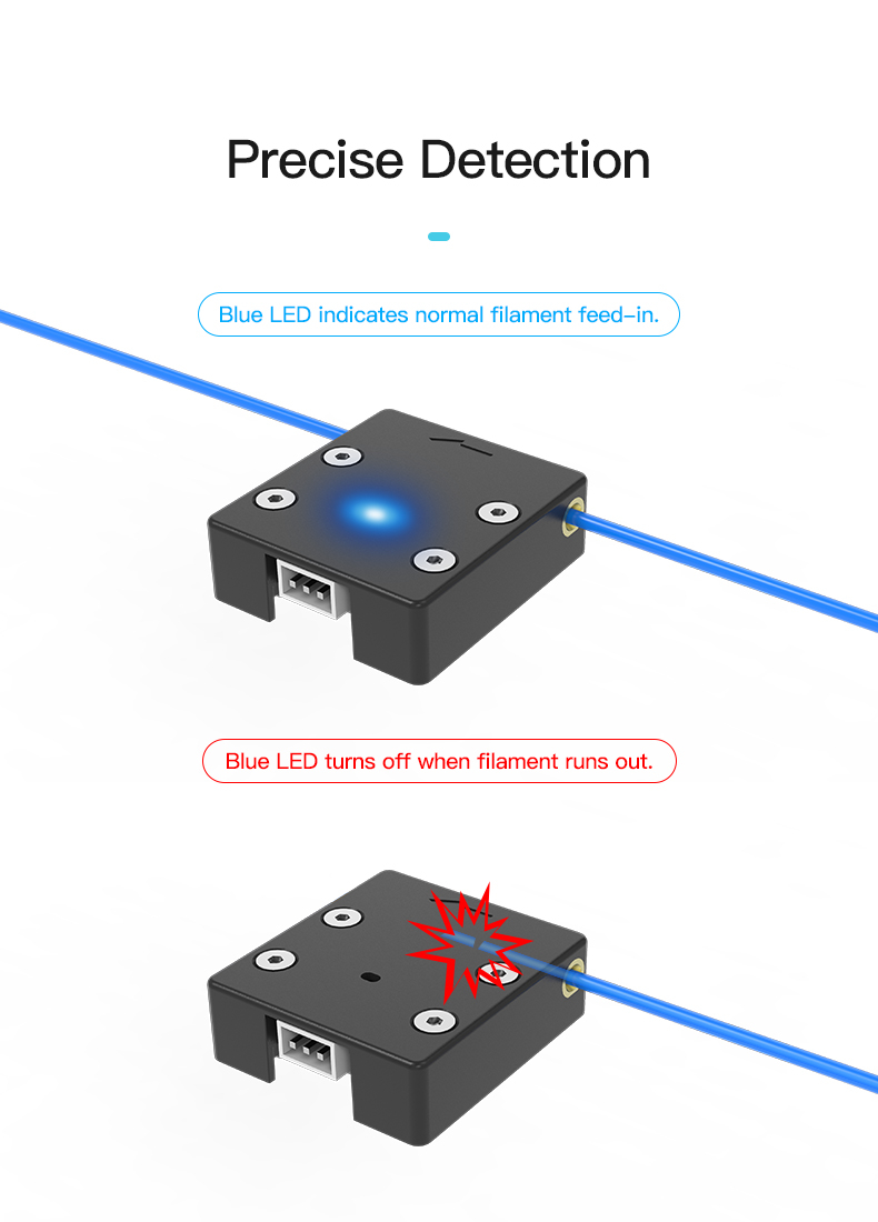 Filament detection device sensor kit for ender 3 , v2 , 5 , 5 plus, 6 kit detector upgrade 3d printer parts