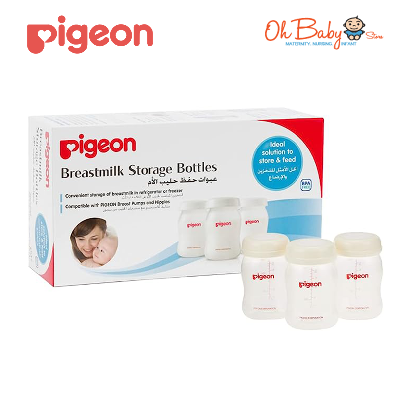 Pigeon Breastmilk Storage Bottle 3pcs 160ml/5oz Online Baby Store Malaysia