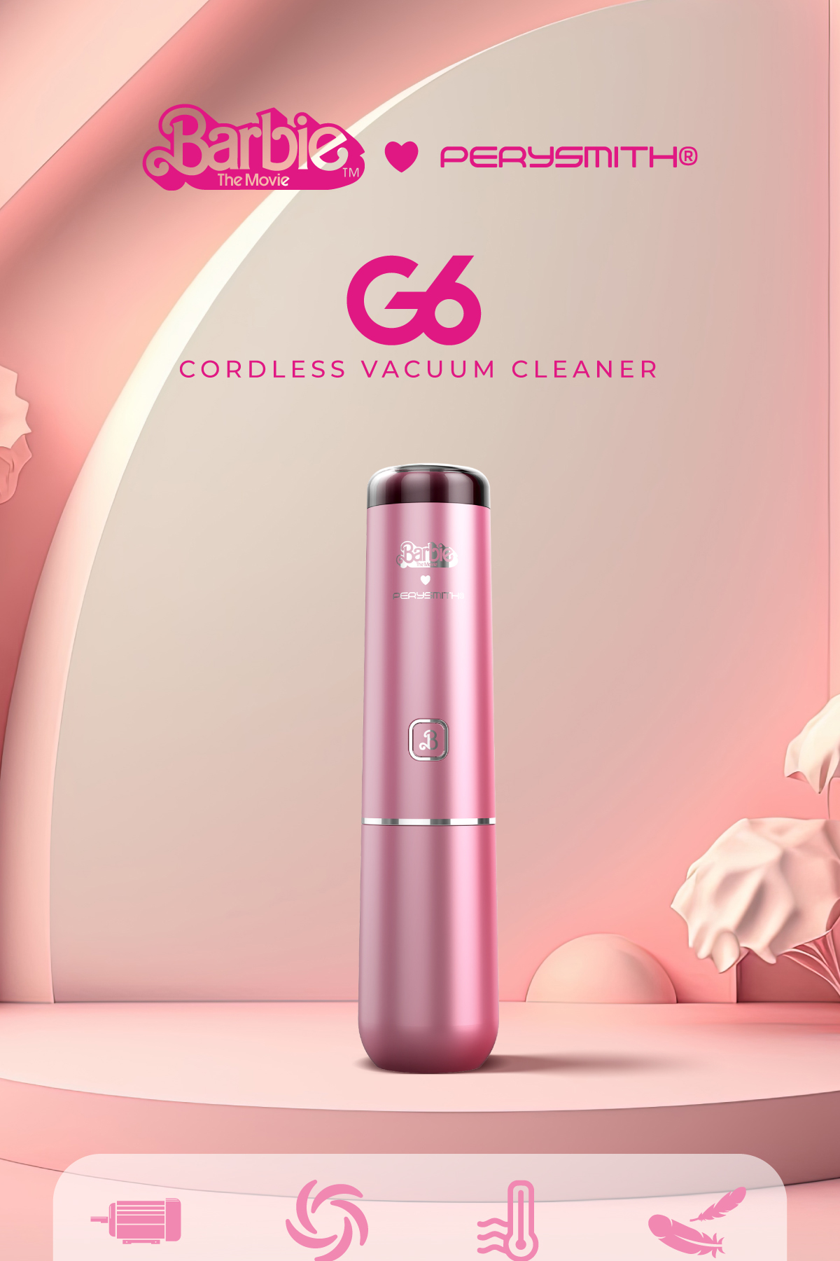 PERYSMITH X BARBIE CORDLESS VACUUM CLEANER G6 PerySmith Malaysia