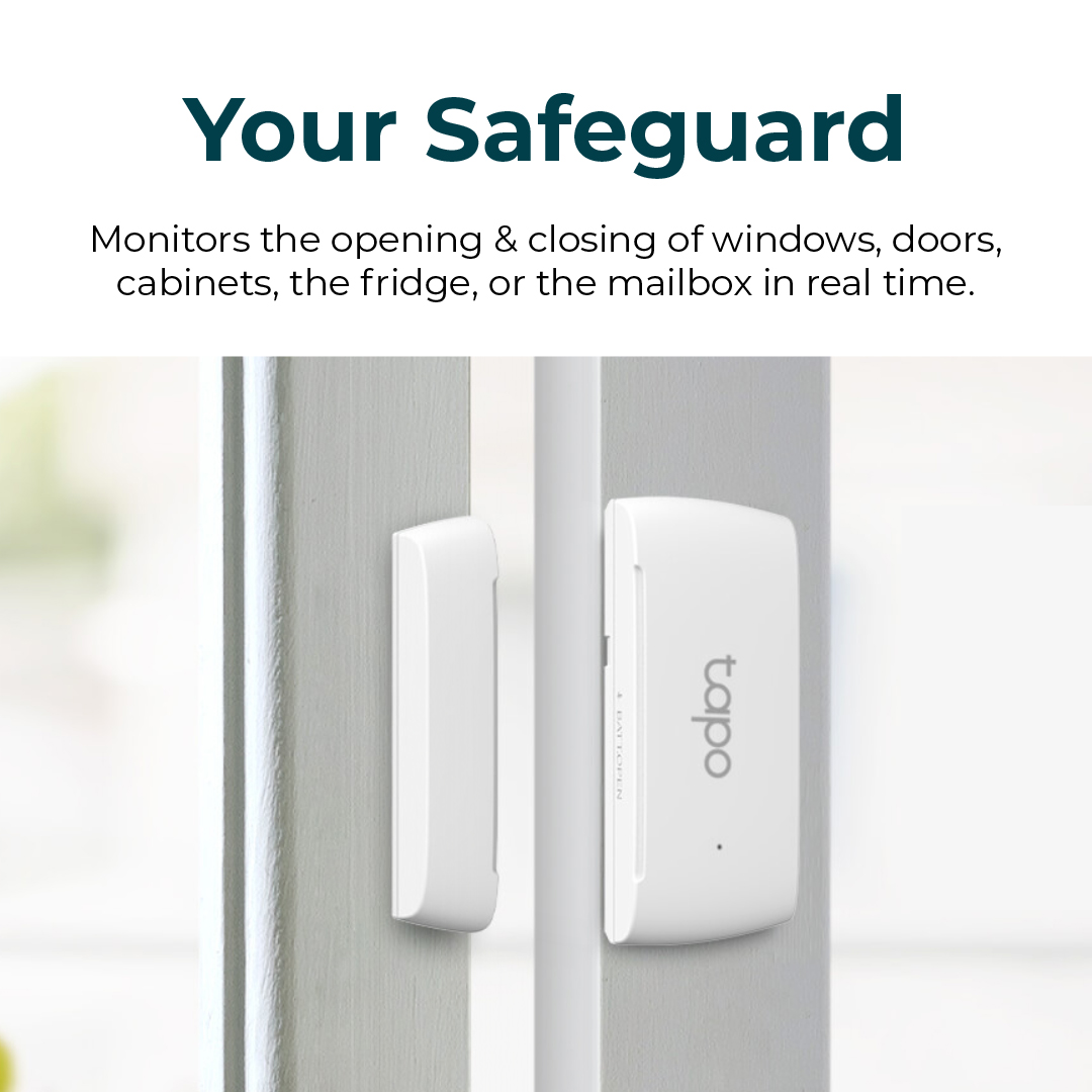 Tapo Smart Door/Window Contact Sensor,Real-Time Monitor,Instant