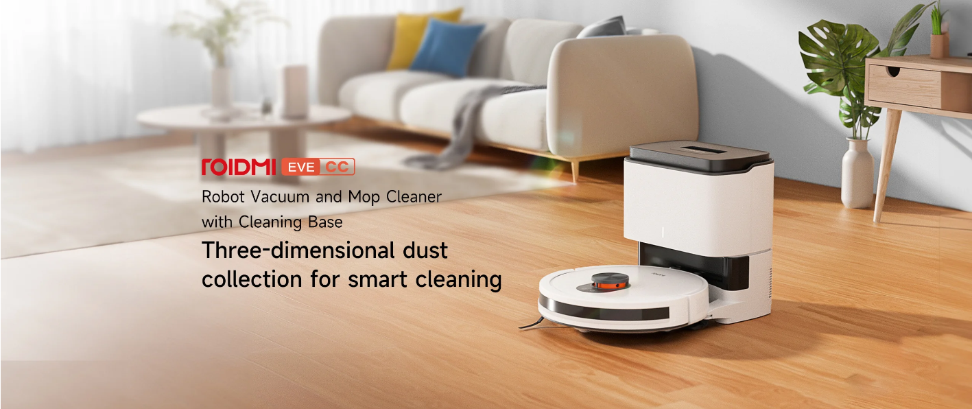 ROIDMI EVE CC Robot Vacuum and Mop Cleaner with Cleaning Base for Rent | RentSmart Asia | Renting Is The New Buying