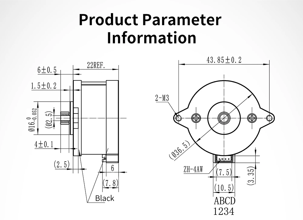 Nema 14 36mm 1.8° round pancake alternative stepper motor for ldo orbiter / sherpa mini / hgx lite / hgt / voron