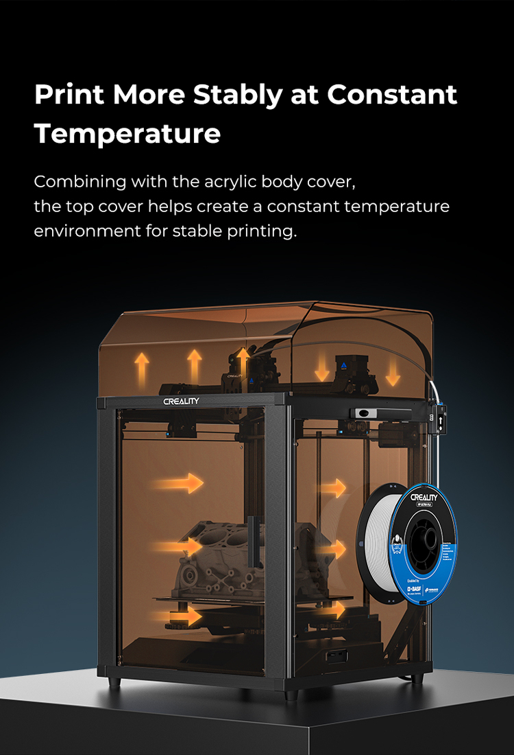 Ender-5 s1 ender5 acrylic top cover upgrade kit 3d printer parts enclosure dust proof noise reduce high temp print