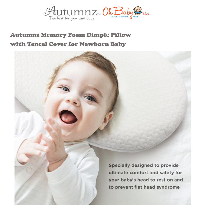 Autumnz Memory Foam Dimple Pillow with Tencel Cover for Newborn