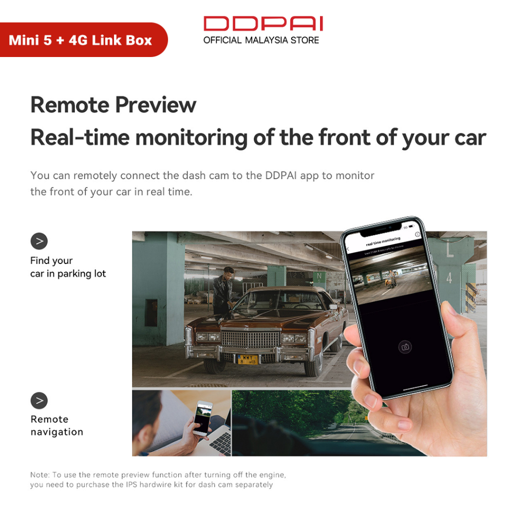 DDPAI Dash Cam Mini 5 4K 2160P HD DVR Car Camera Hidden Android Wifi Auto  Drive