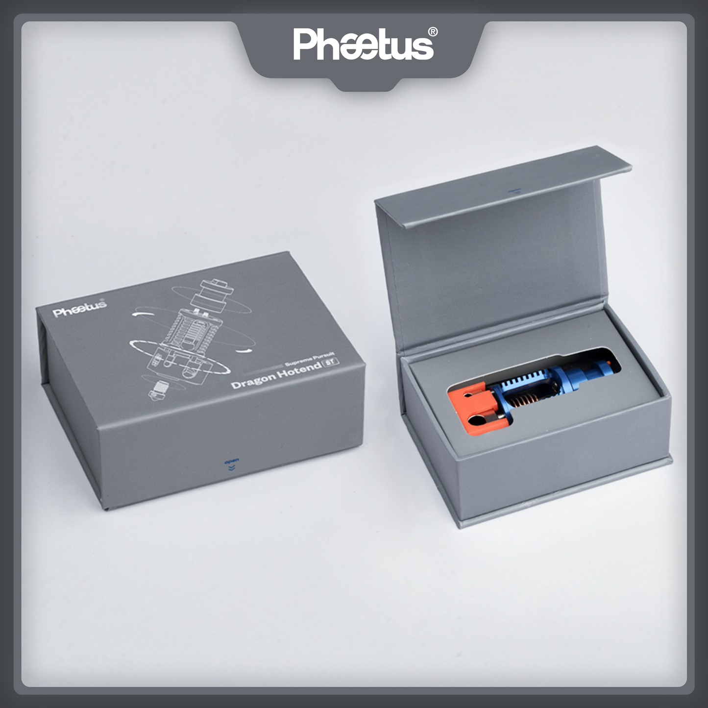 Phaetus dragon hotend (standard flow - st / high flow - hf) black for prusa, titan and bmg extruders