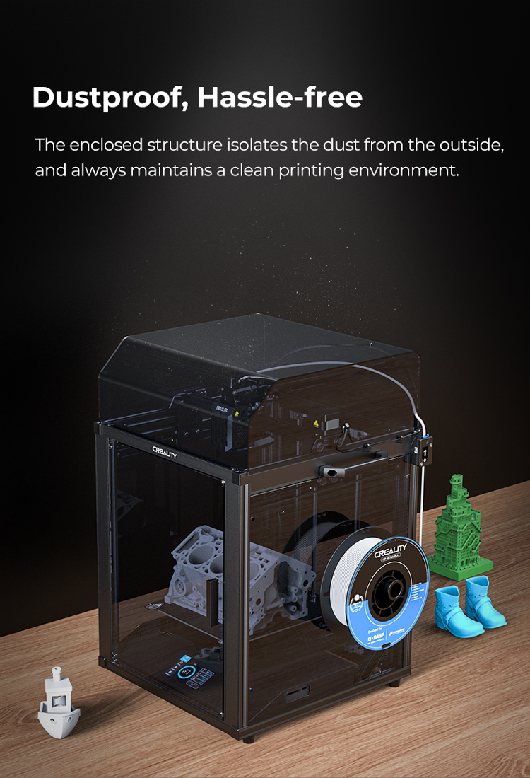 Ender-5 s1 ender5 acrylic top cover upgrade kit 3d printer parts enclosure dust proof noise reduce high temp print