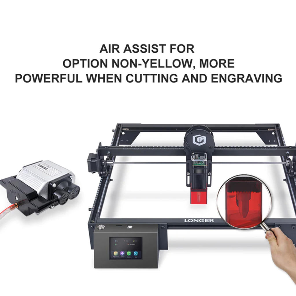 Longer ray5 laser engraver accessories air assist rotary roller honeycomb 400x400mm co2 acrylic cutter