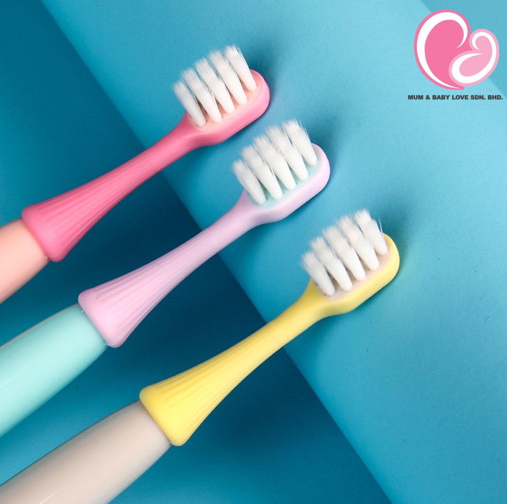 M&B 3pcs Kids Toothbrush with Soft Bristles 2-5 years old Raoyi Mushroom  Toothbrush Baby
