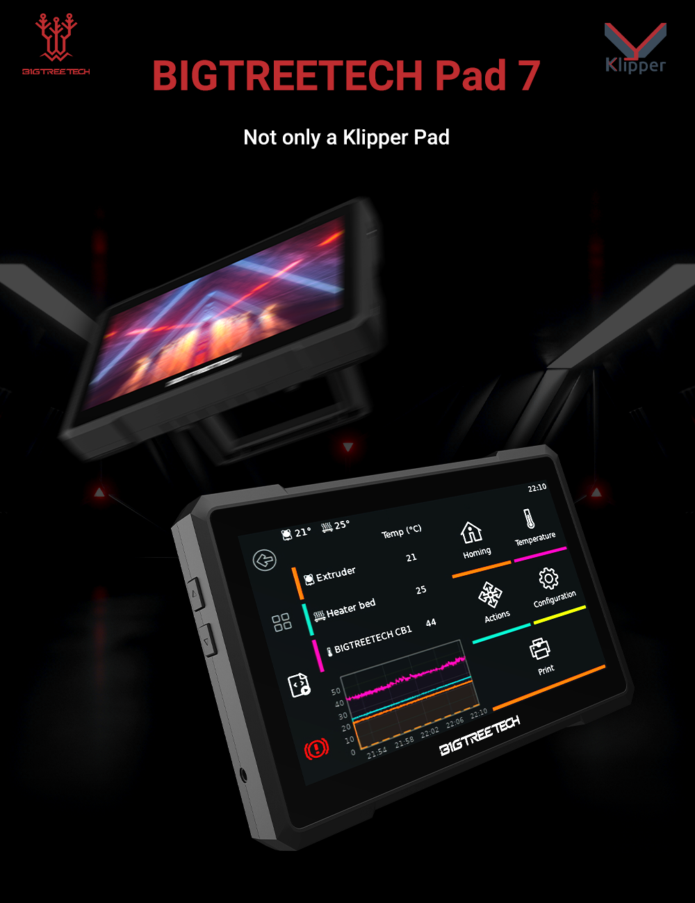 Bigtreetech pad 7 with pre-installed cb1 core board for running klipper