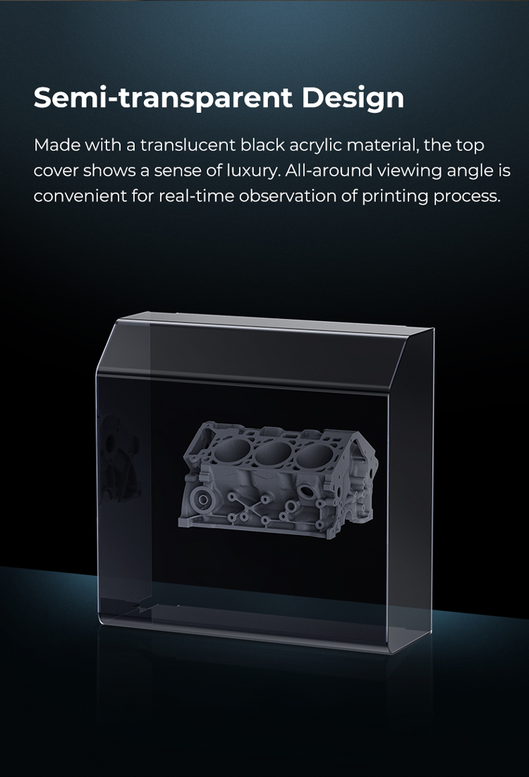 Ender-5 s1 ender5 acrylic top cover upgrade kit 3d printer parts enclosure dust proof noise reduce high temp print
