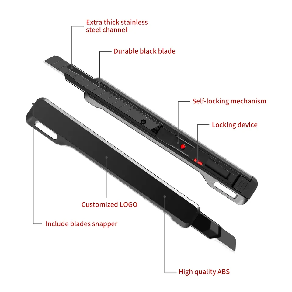 Ultra sharp utility knife high quality for box opener black pocket 3d printer