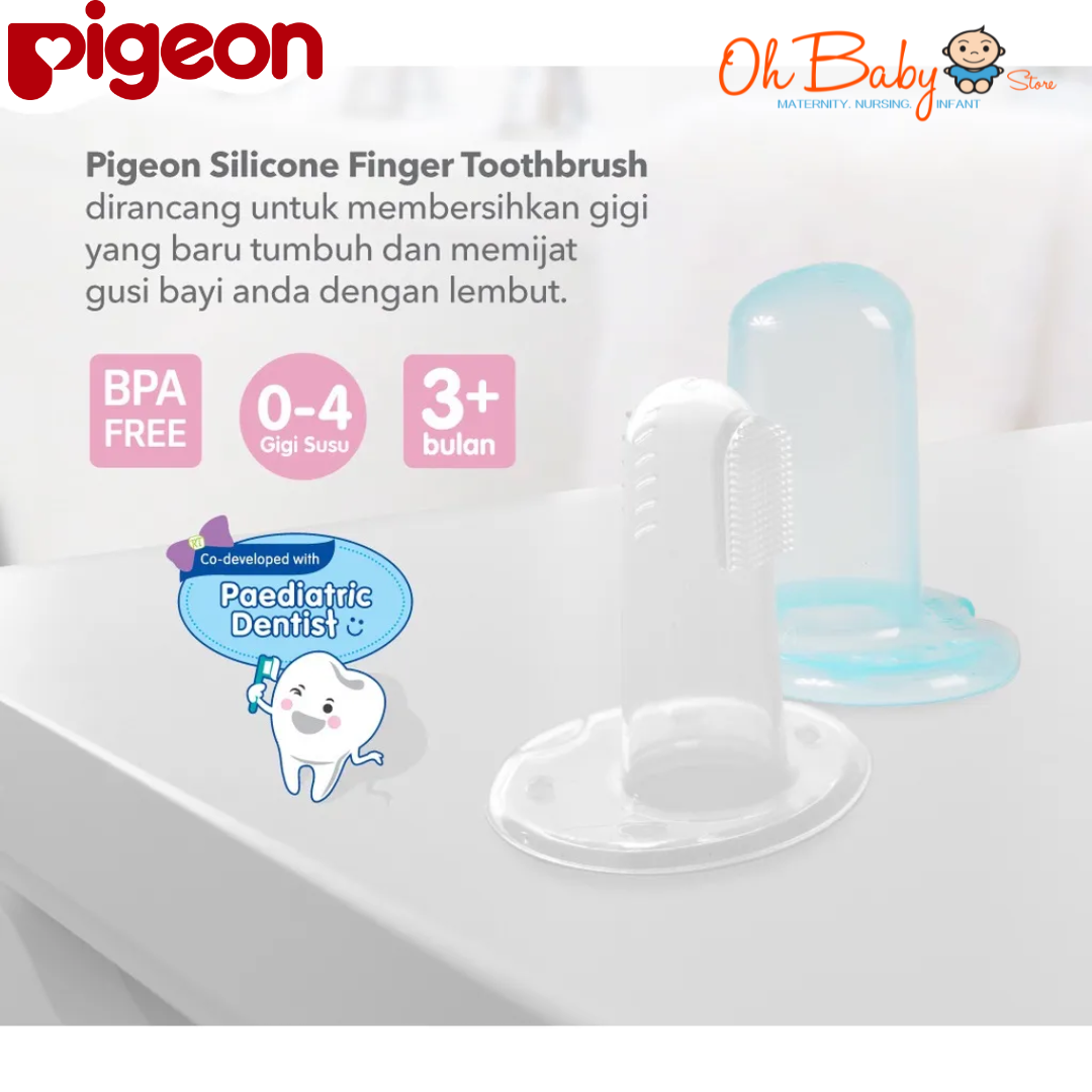 Pigeon Silicone Finger Toothbrush 3m+ Online Baby Store Malaysia
